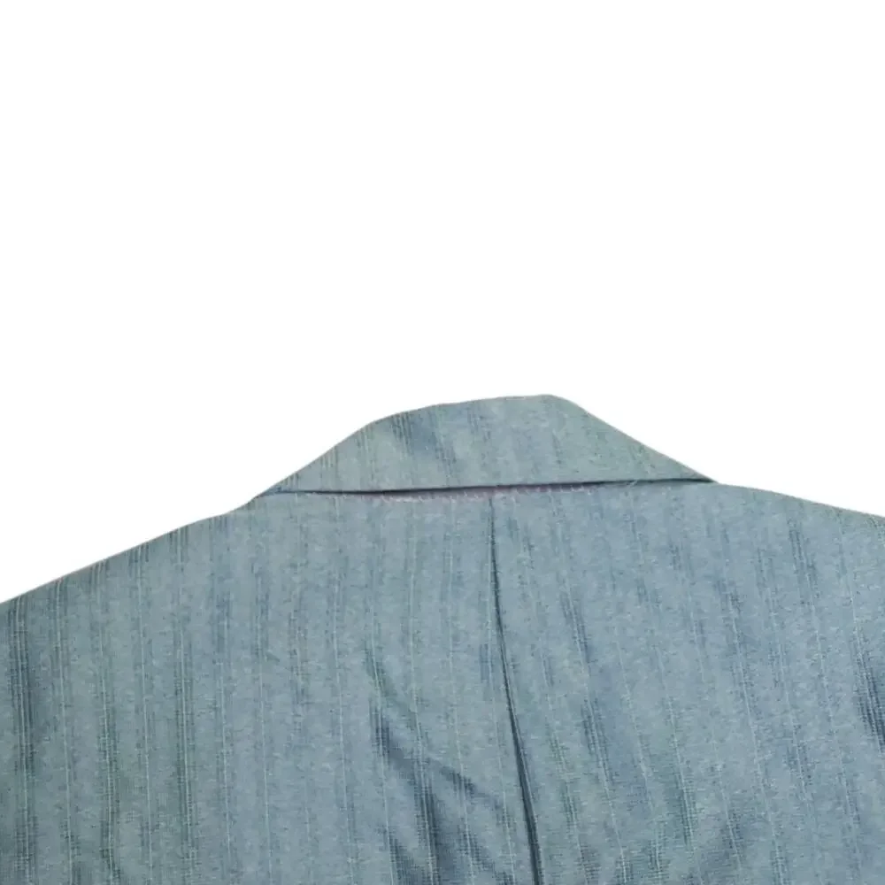 VTG Montgomery Ward 70s Retro Blue Green Leisure Suit Jacket Sport Coat 42x30